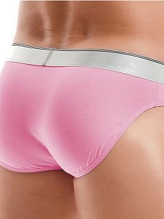 Привлекательные брифы из однотонного хлопка розового цвета JOCKMAIL RTJM2029-22